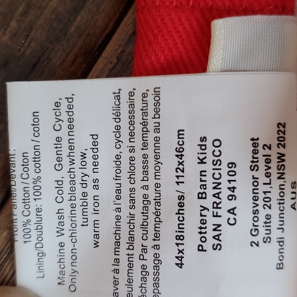 Set of 2 Pottery Barn Red Window Panels - Picture 3 of 6